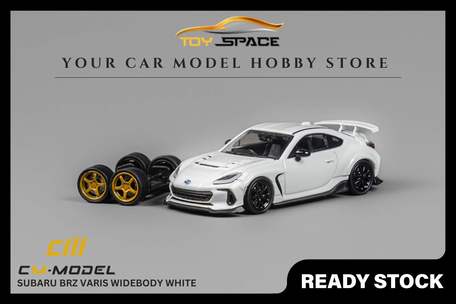 CM MODEL] 1:64 Subaru BRZ Varis Widebody White