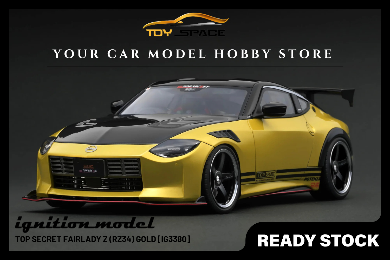 [IGNITION MODEL] 1/18 TOP SECRET Fairlady Z (RZ34) Gold [IG3380]