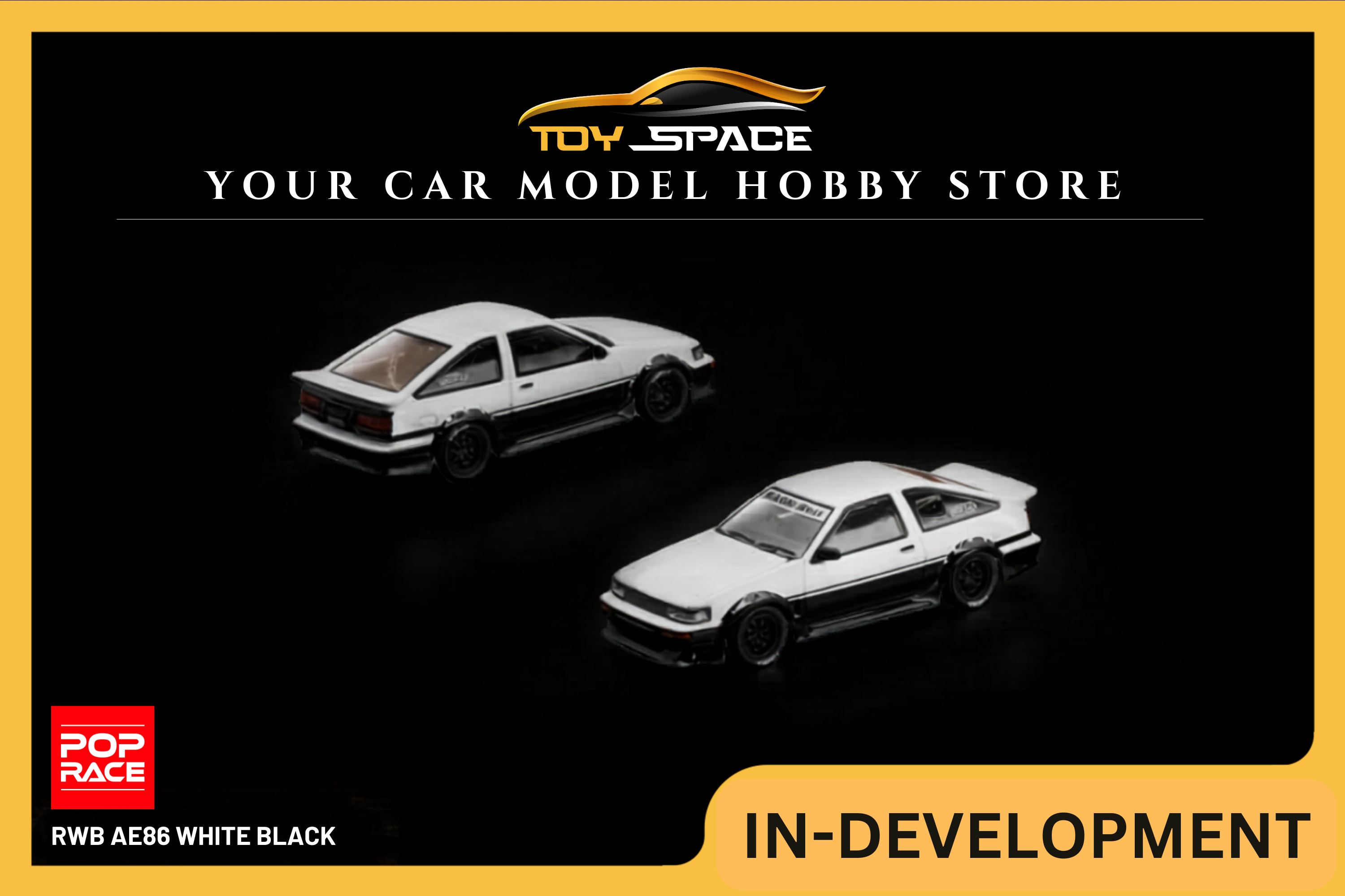 POP RACE] 1:64 RWB AE86 White Black