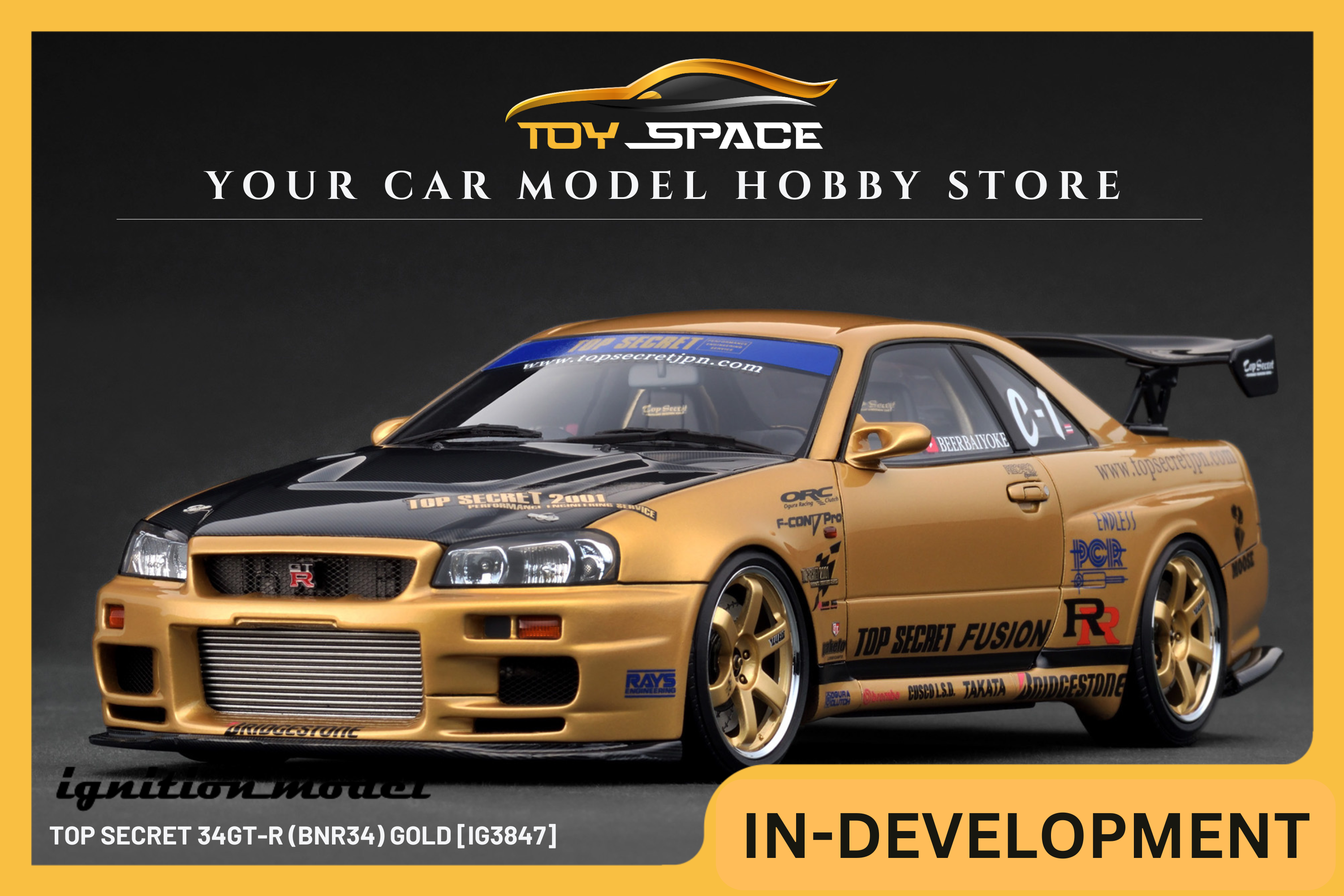 ignition model スカイライン GT-R (R34) ゴールド Ignition ignition model スカイライン GT-R (R34) ゴールド Ignition