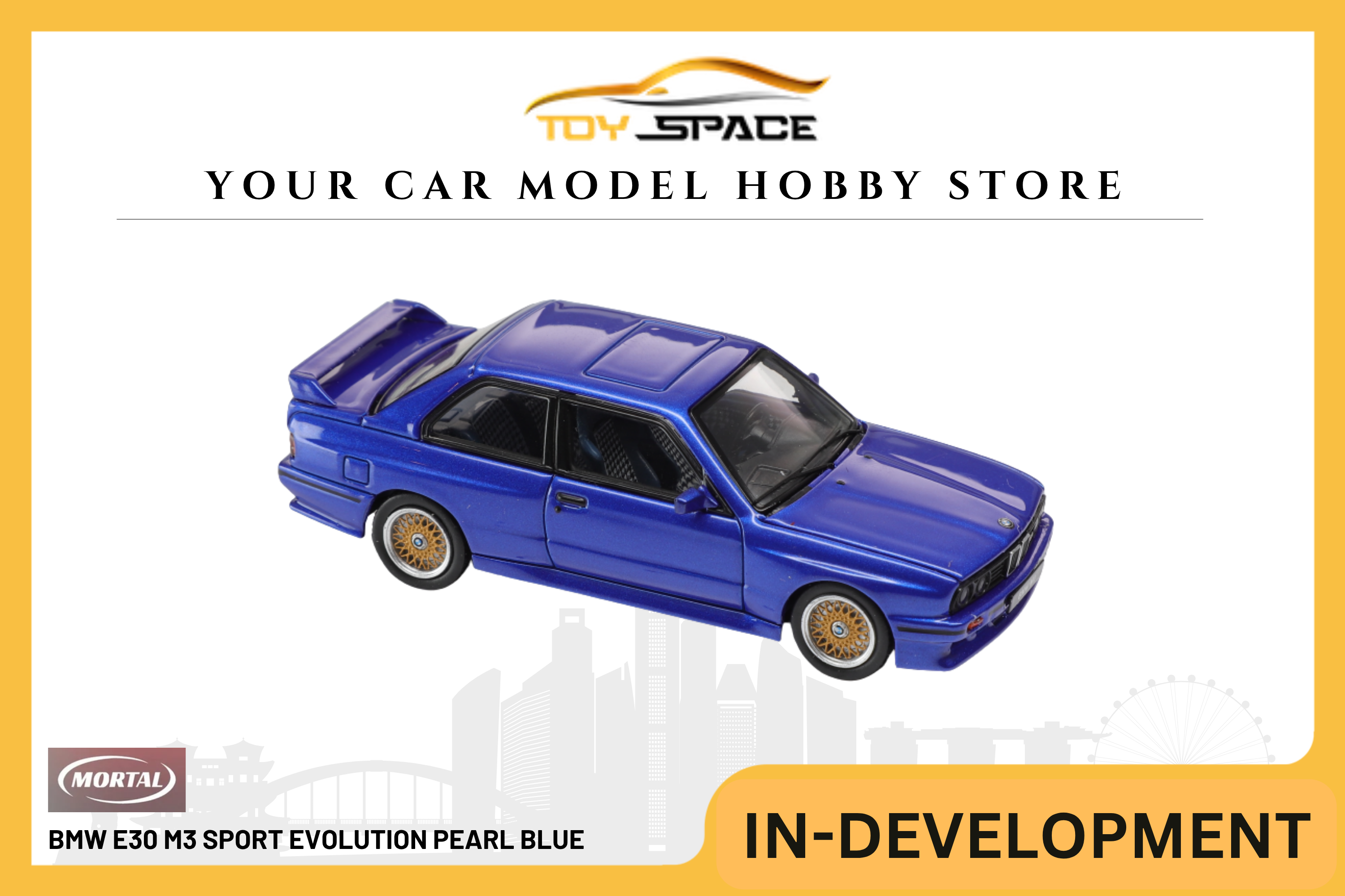 Pre-Order Mortal BMW E30 Crock - Openable Hood - Cambered In Full Black 1 64 Pre-Order Mortal BMW E30 Crock - Openable Hood - Cambered In Full Black 1 64