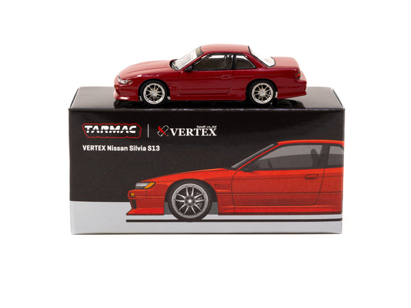 Tarmac Works 1/64 VERTEX Nissan Silvia S13 Red Metallic - GLOBAL64