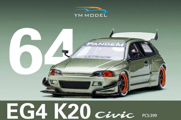 YM Model 1/64 Pandem Honda Civic EG4 K20 [Limited 399 pcs]