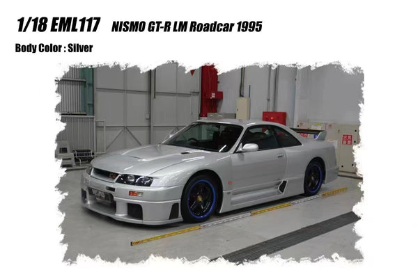 Make Up 1/18 Nismo GT-R LM Road Car 1995 Silver [EML117]