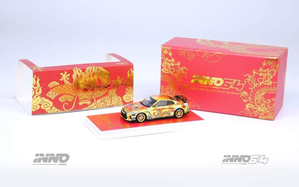 Inno64 Nissan Skyline GTR R35 Chrome Gold (Chinese New Year Exclusive Year of Dragon)