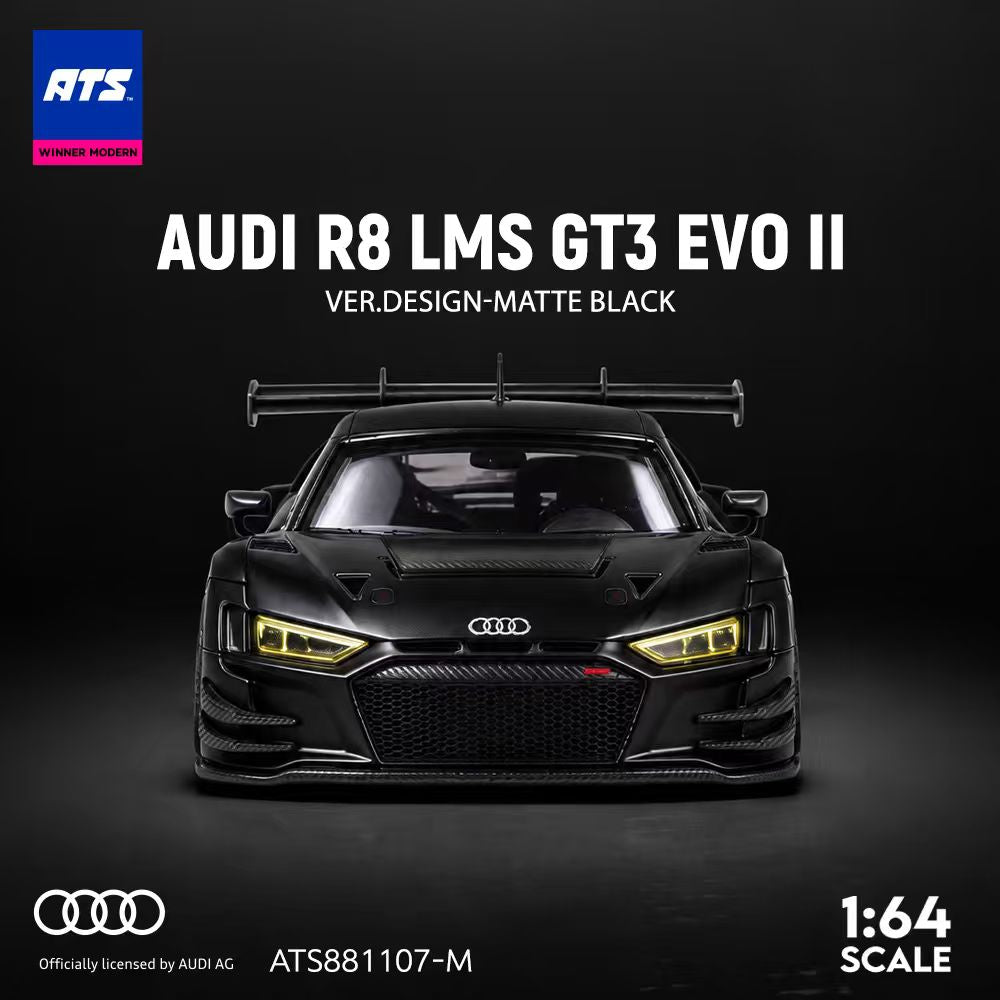 [ATS CAR MODEL] 1:64 Audi R8 LMS GT3 Evo II Matte Black