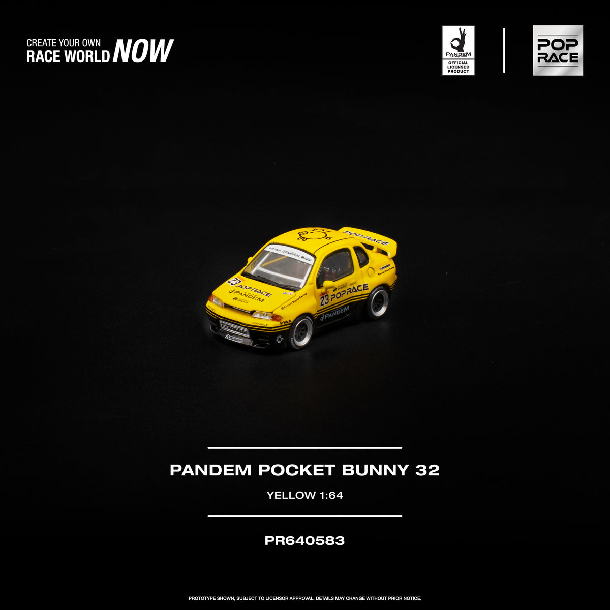 [POP RACE] 1:64 Pandem Pocket Bunny 32 Yellow