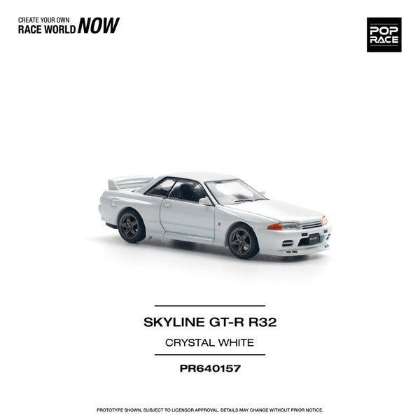 [POP RACE] 1:64 Nissan Skyline GT-R R32 - Crystal White