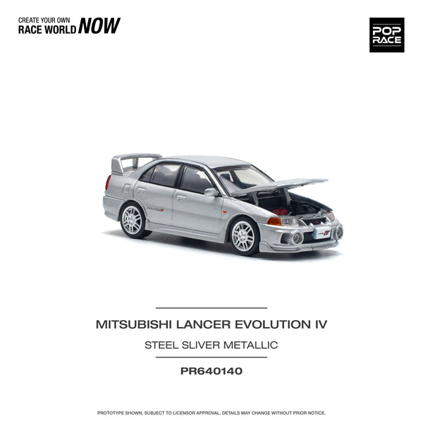 [POP RACE] 1/64 Mitsubishi Lancer Evolution IV - Steel Silver