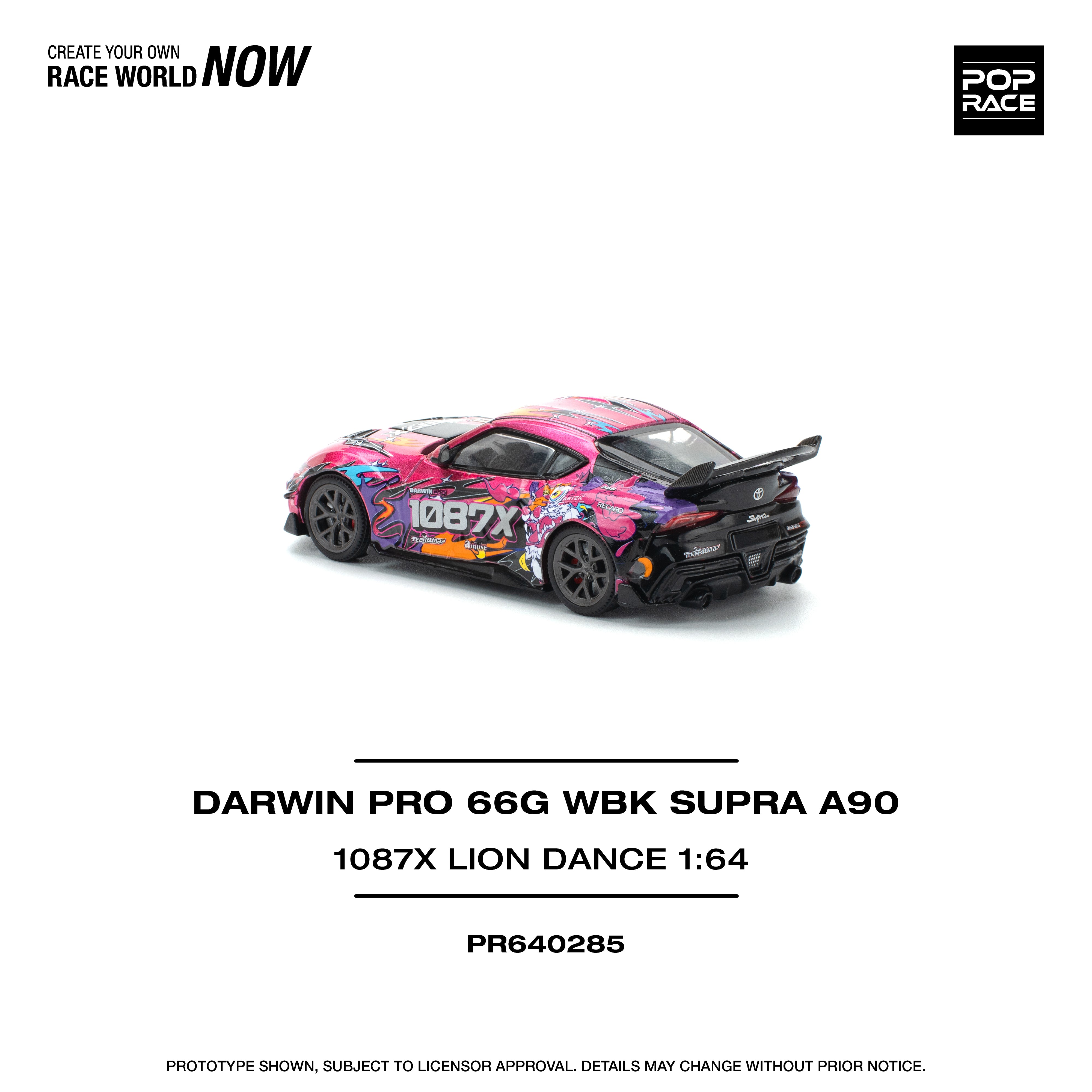 [POP RACE] 1:64 Darwin Pro 66G WBK Supra (A90) 1087X Lion Dance