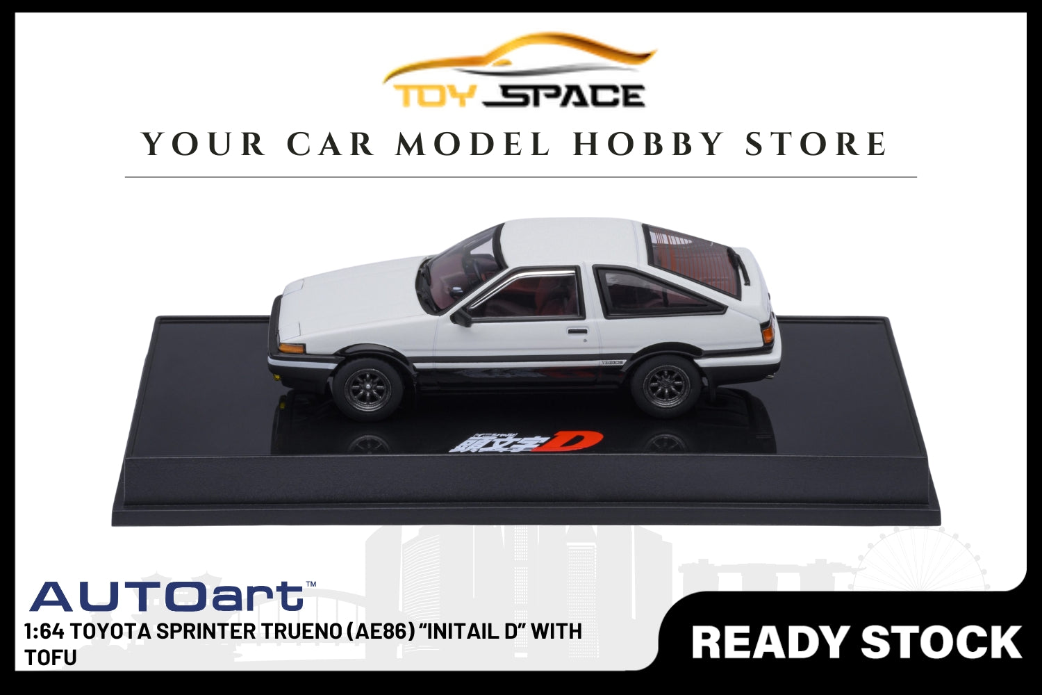 [AUTOART] 1:64 Toyota Sprinter Trueno (AE86) “INITIAL D” With Tofu