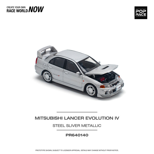 [POP RACE] 1/64 Mitsubishi Lancer Evolution IV - Steel Silver