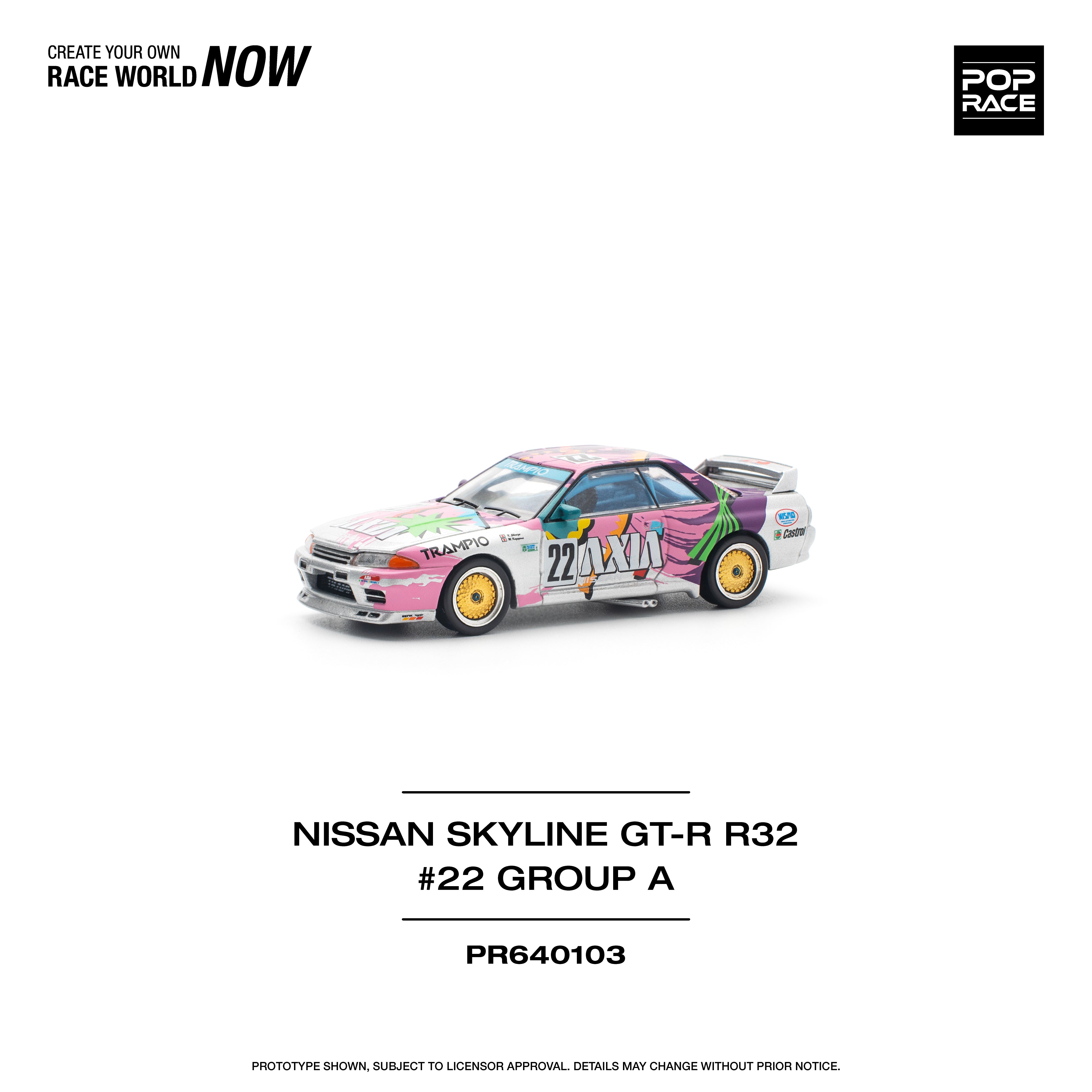 [POP RACE] 1:64 Nissan Skyline GT-R R32 #22 Axia Group A