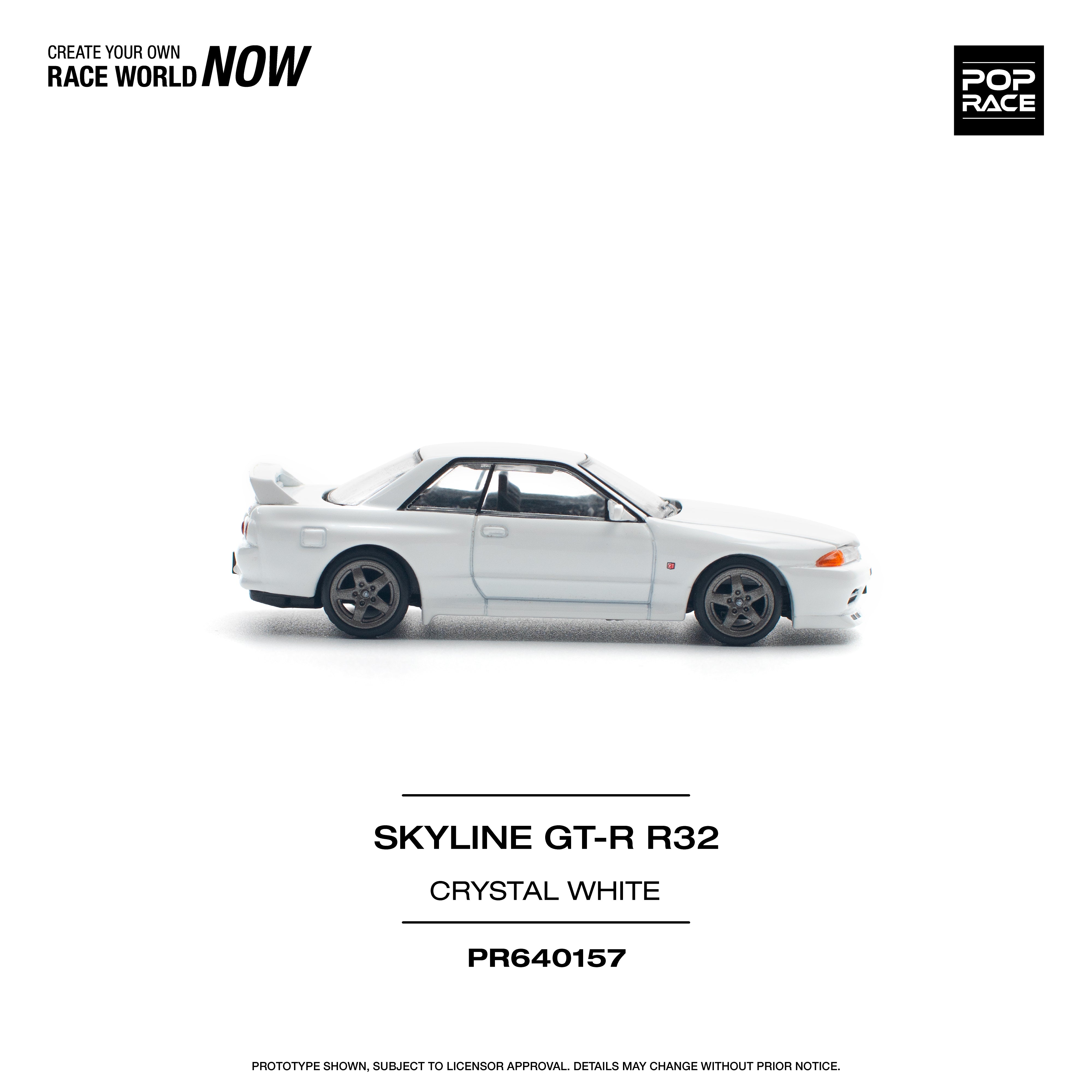 [POP RACE] 1:64 Nissan Skyline GT-R R32 - Crystal White