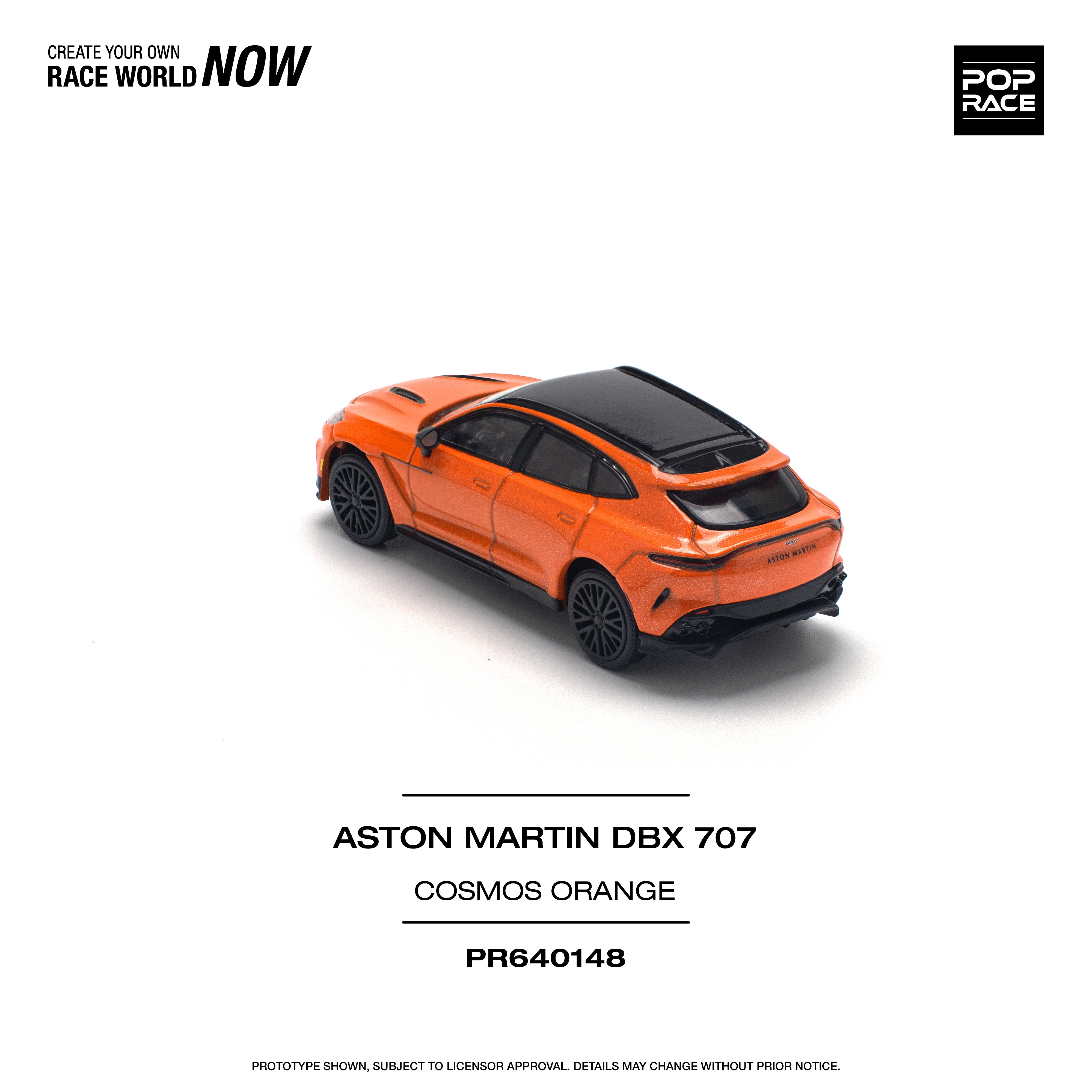 [POP RACE] 1/64 Aston Martin DBX 707 - Cosmos Orange