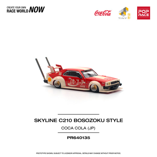 [POP RACE] 1:64 Nissan Skyline C210 Kaido Racer (Bosozoku Style) - Coca Cola JP