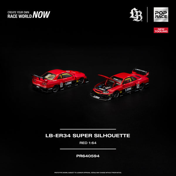 [POP RACE] 1:64 LB-ER34 Super Silhouette Red