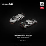 [POP RACE] 1:64 Lamborghini Veneno Grigio Metalluro - Toy Space Diecast Online Store Singapore