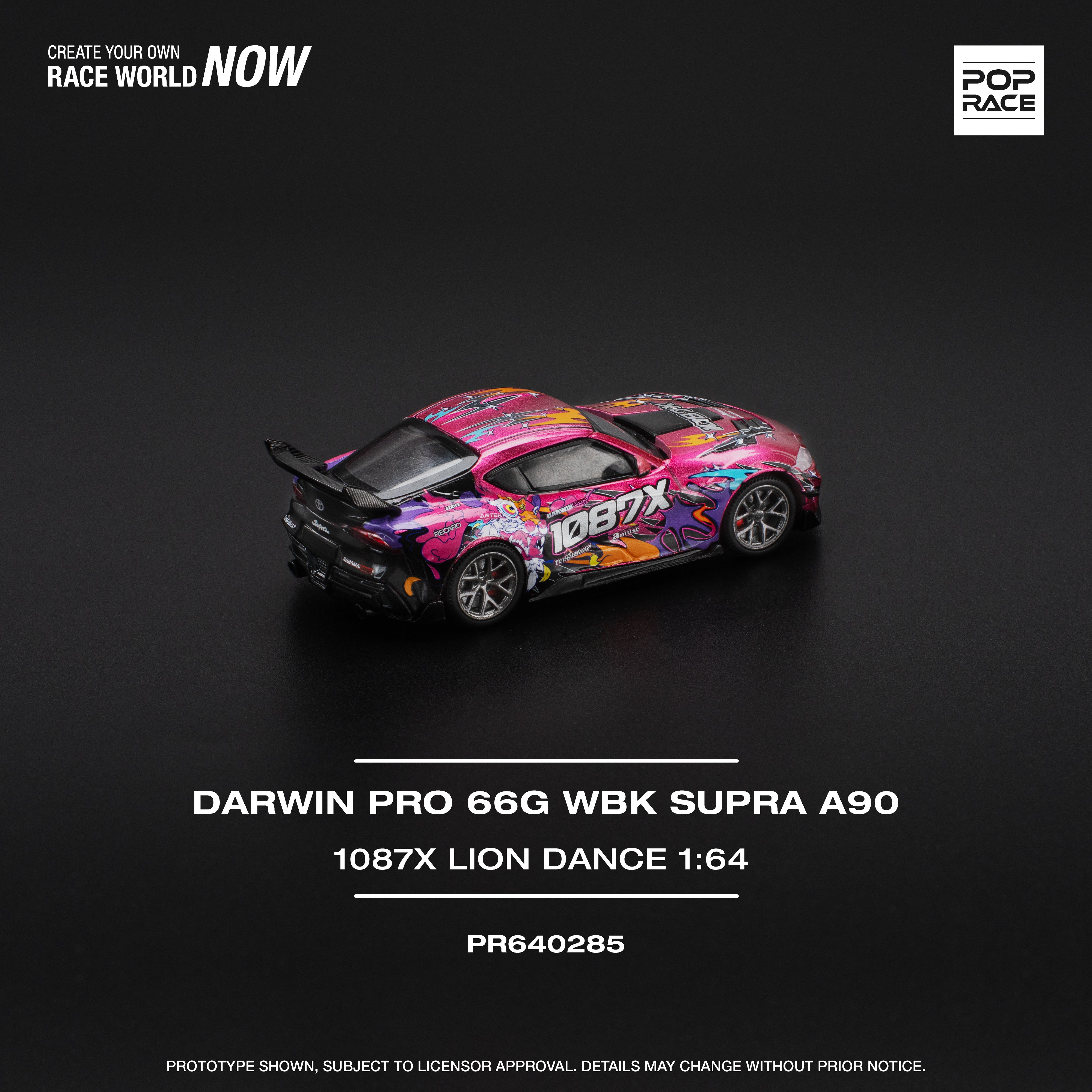 [POP RACE] 1:64 Darwin Pro 66G WBK Supra (A90) 1087X Lion Dance