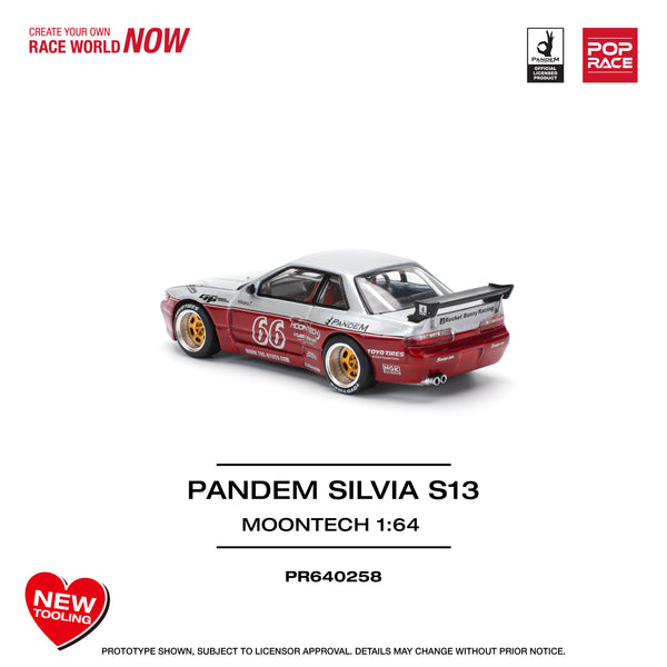 [POP RACE] 1:64 PANDEM Silvia S13 - Moontech Red