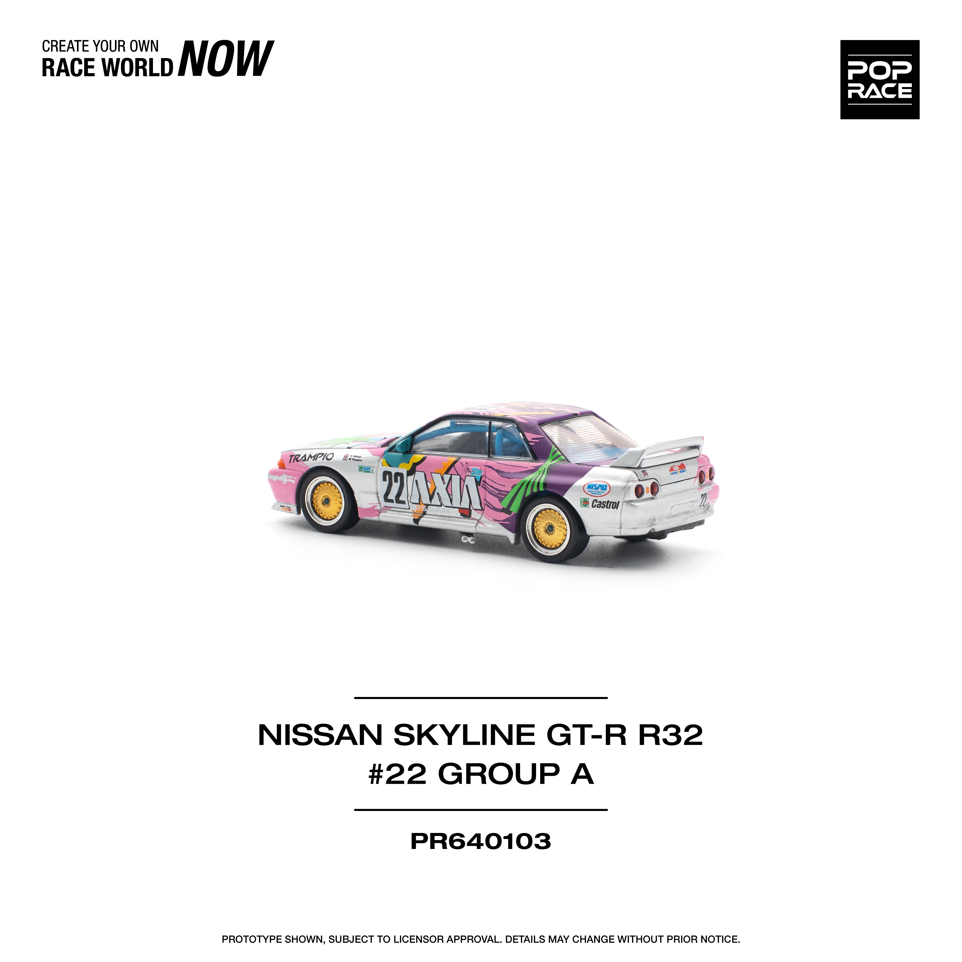 [POP RACE] 1:64 Nissan Skyline GT-R R32 #22 Axia Group A