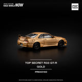 [POP RACE] 1:64 Top Secret GT-R R33 Gold - Toy Space Diecast Online Store Singapore