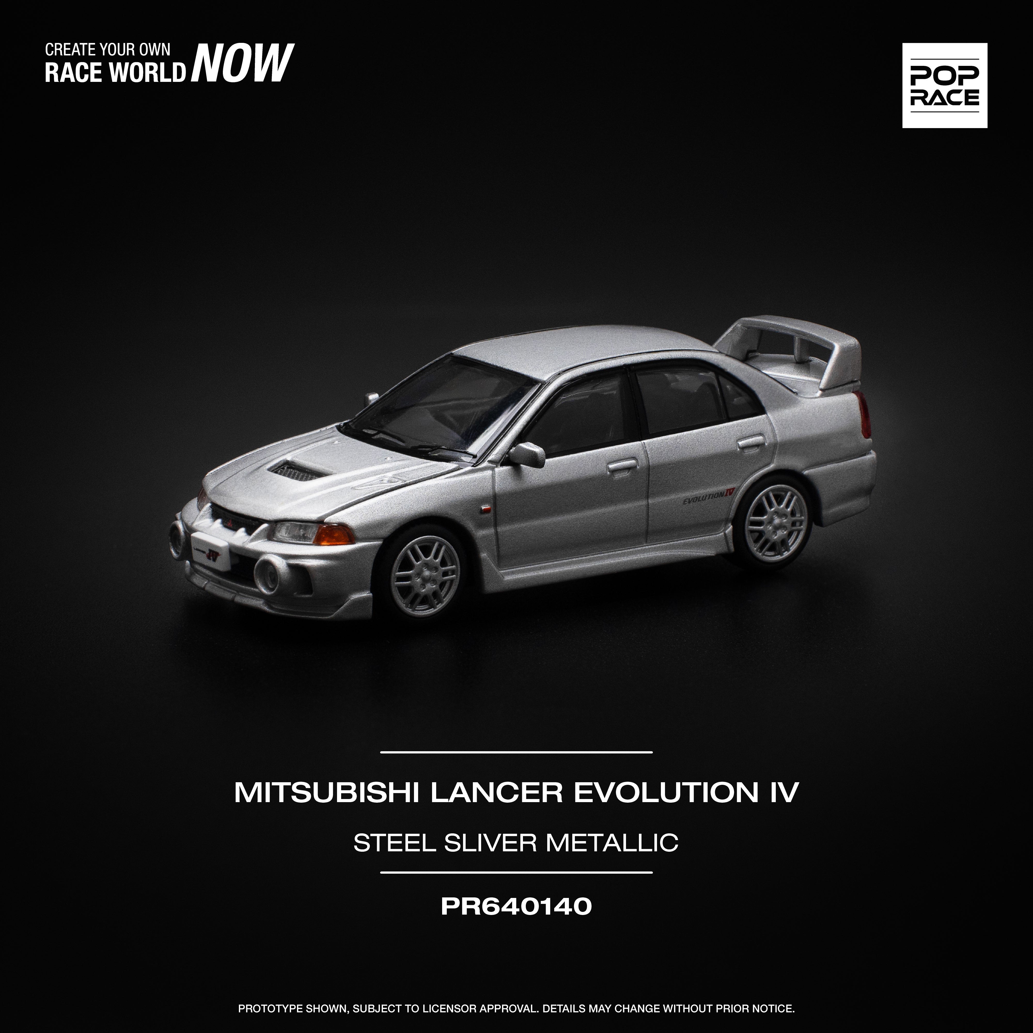 [POP RACE] 1/64 Mitsubishi Lancer Evolution IV - Steel Silver