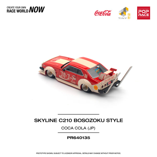 [POP RACE] 1:64 Nissan Skyline C210 Kaido Racer (Bosozoku Style) - Coca Cola JP