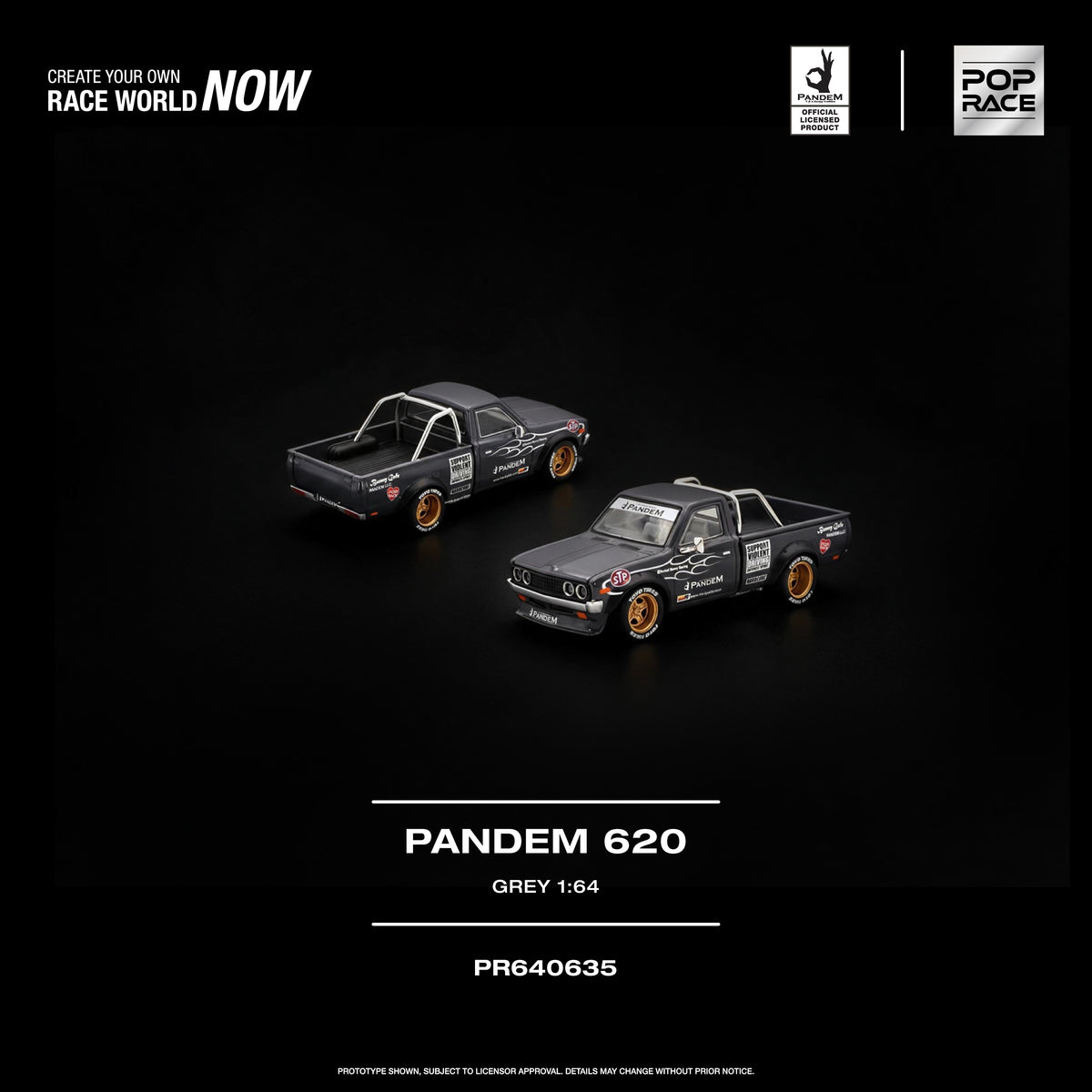 [POP RACE] 1:64 Pandem 620 Grey