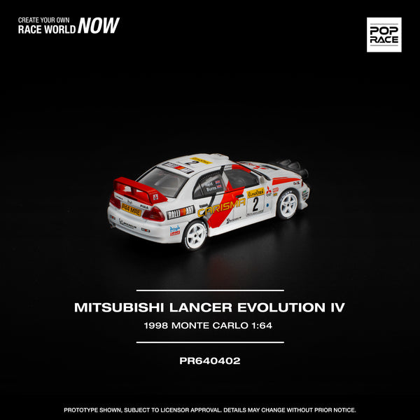 [POP RACE] 1:64 Mitsubishi Lancer Evolution IV-1998 Monte Carlo Rally