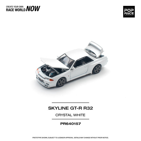 [POP RACE] 1:64 Nissan Skyline GT-R R32 - Crystal White