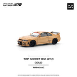 [POP RACE] 1:64 Top Secret GT-R R33 Gold - Toy Space Diecast Online Store Singapore