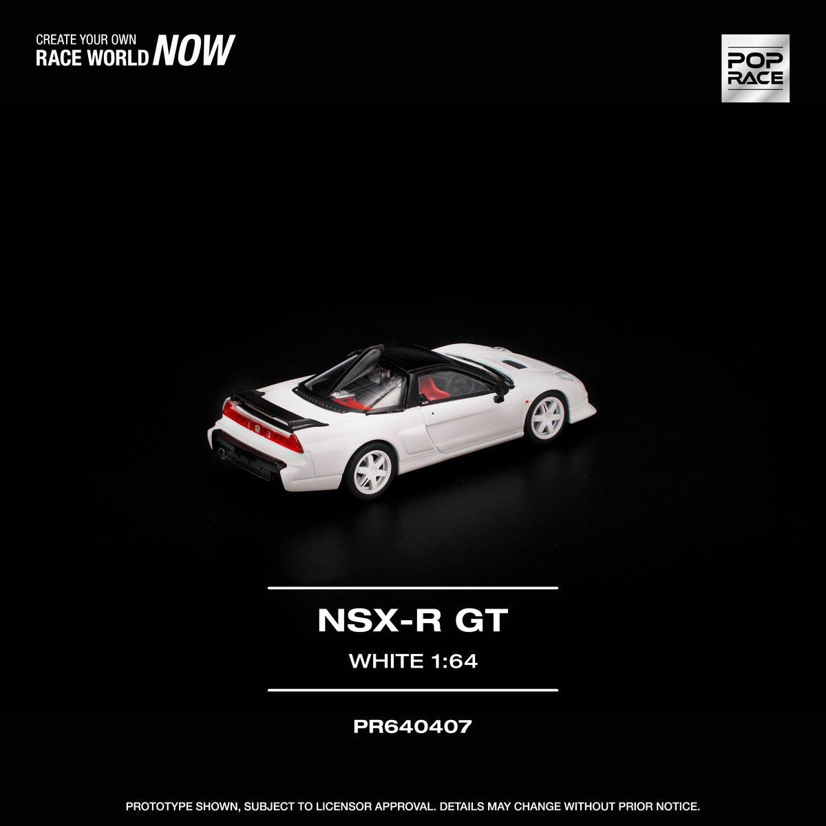 [POP RACE] 1:64 Honda NSX-R GT White