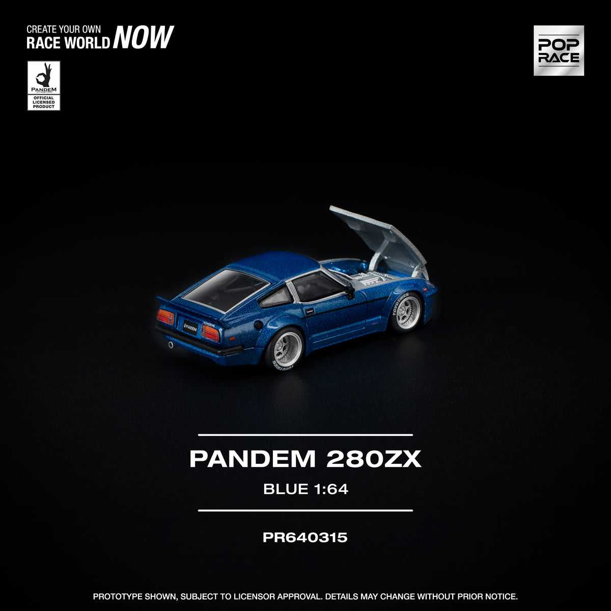 [POP RACE] 1:64 PANDEM 280ZX Blue
