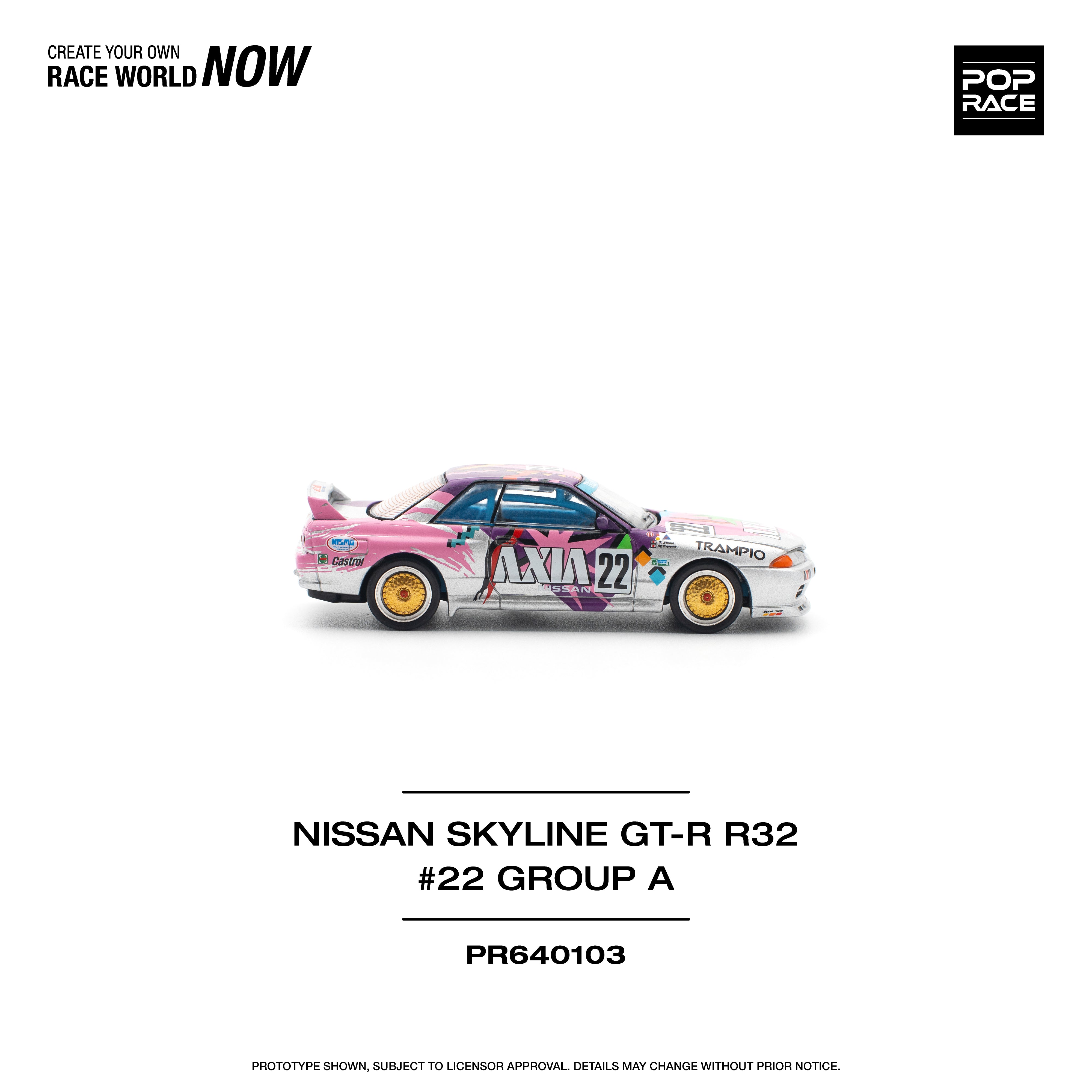 [POP RACE] 1:64 Nissan Skyline GT-R R32 #22 Axia Group A