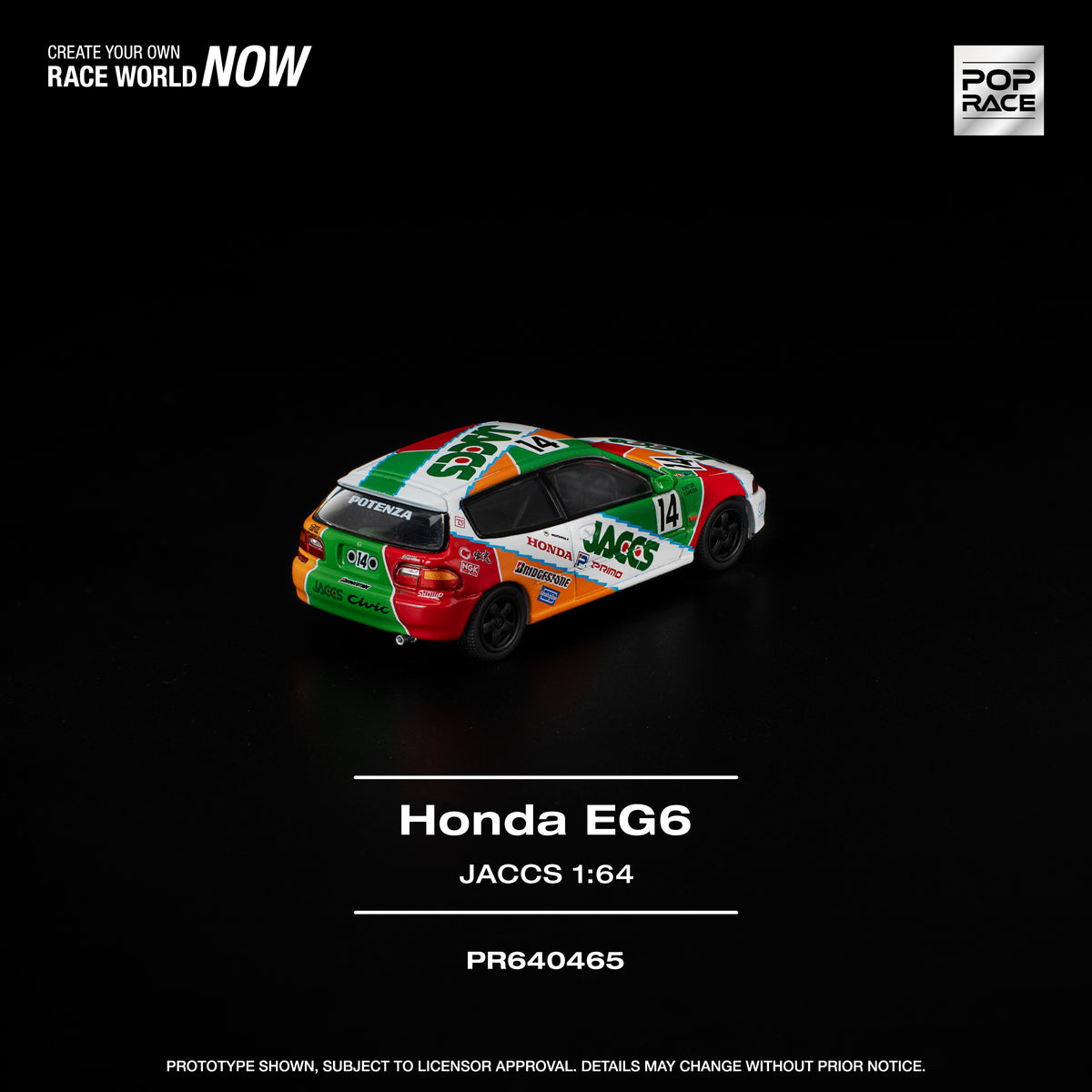 [POP RACE] 1:64 Honda Civic (EG6) Jaccs