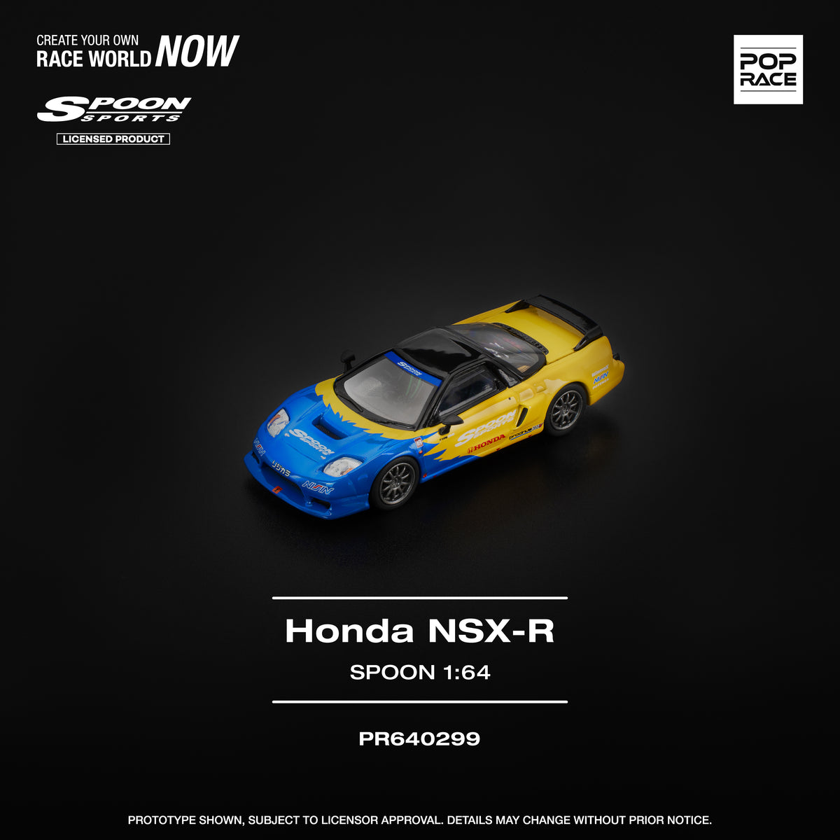 [POP RACE] 1:64 Honda NSX-R Spoon - Toy Space Diecast Online Store Singapore