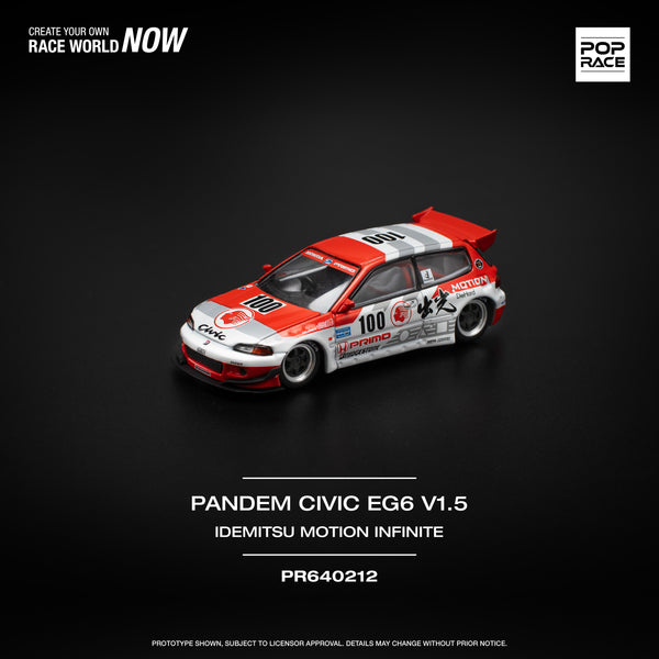 [POP RACE] 1:64 Pandem Civic EG6 V1.5 Idemitsu Motion Infinite