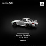 [POP RACE] 1:64 Nissan Skyline GT-R R32 - Crystal White - Toy Space Diecast Online Store Singapore