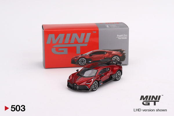 Mini GT Bugatti Divo Red Metallic (LHD)