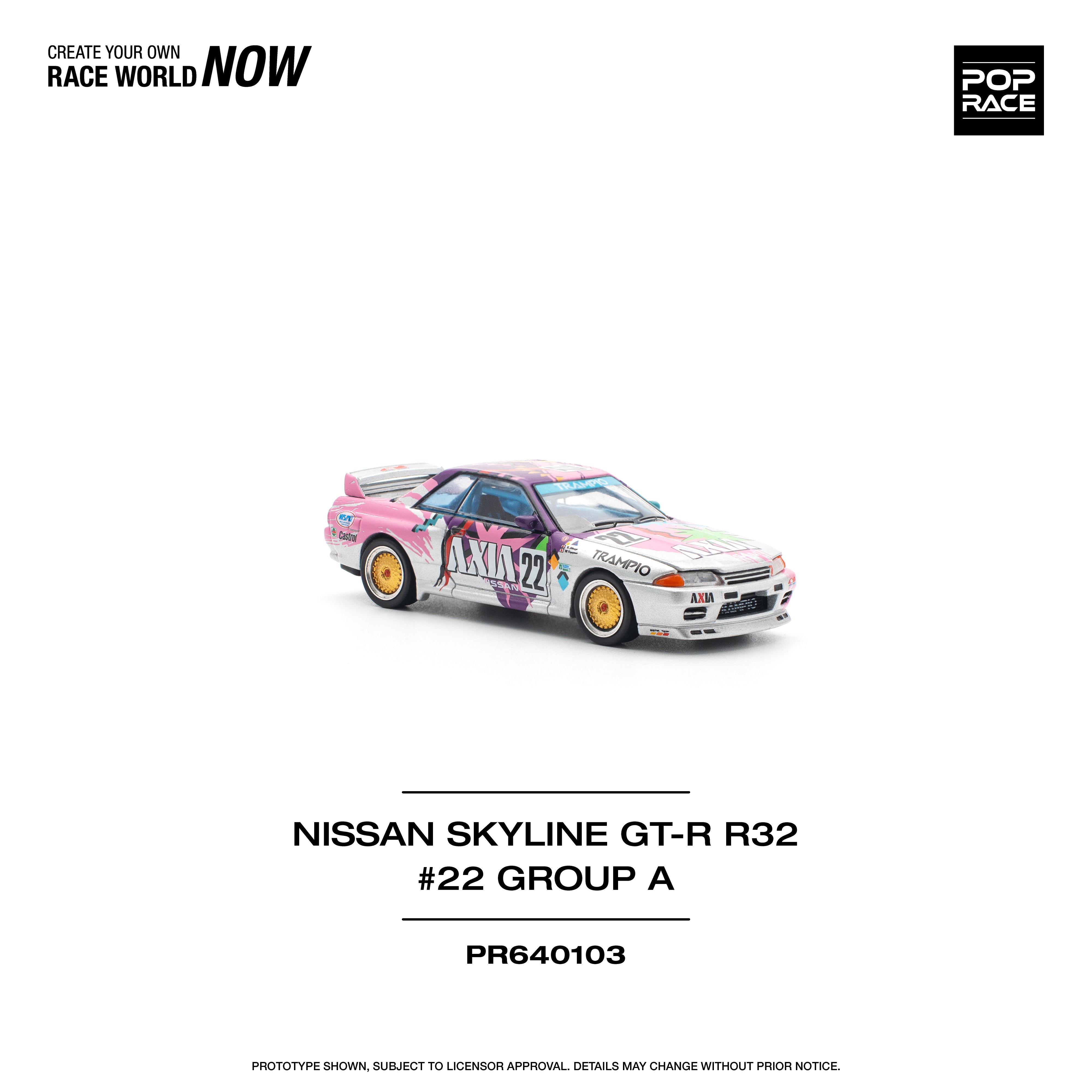 [POP RACE] 1:64 Nissan Skyline GT-R R32 #22 Axia Group A