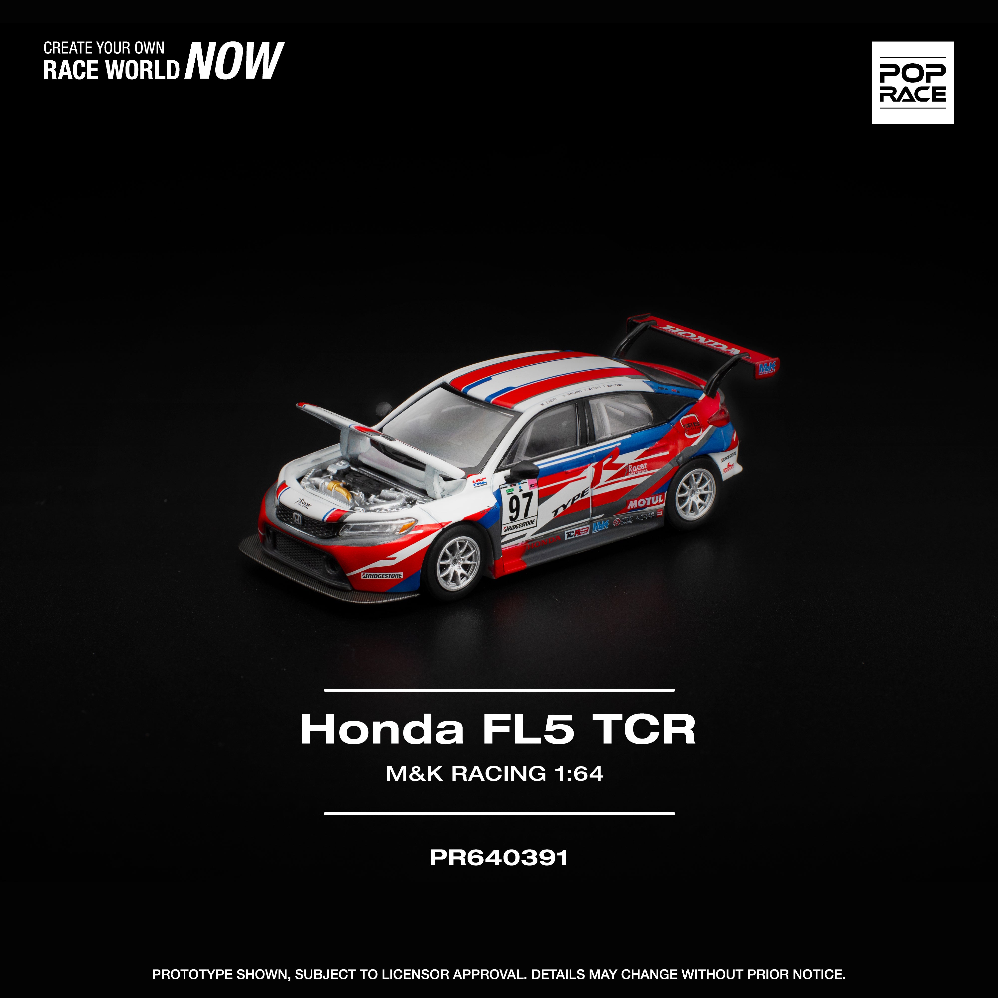 [POP RACE] 1:64 Honda Civic Type-R (FL5) TCR M&K Racing