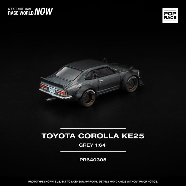 [POP RACE] 1:64 Toyota Corolla KE 25 Matte Grey