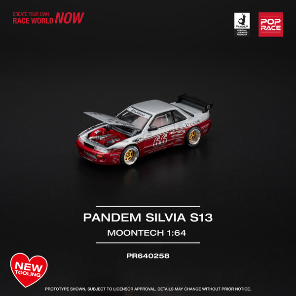 [POP RACE] 1:64 PANDEM Silvia S13 - Moontech Red