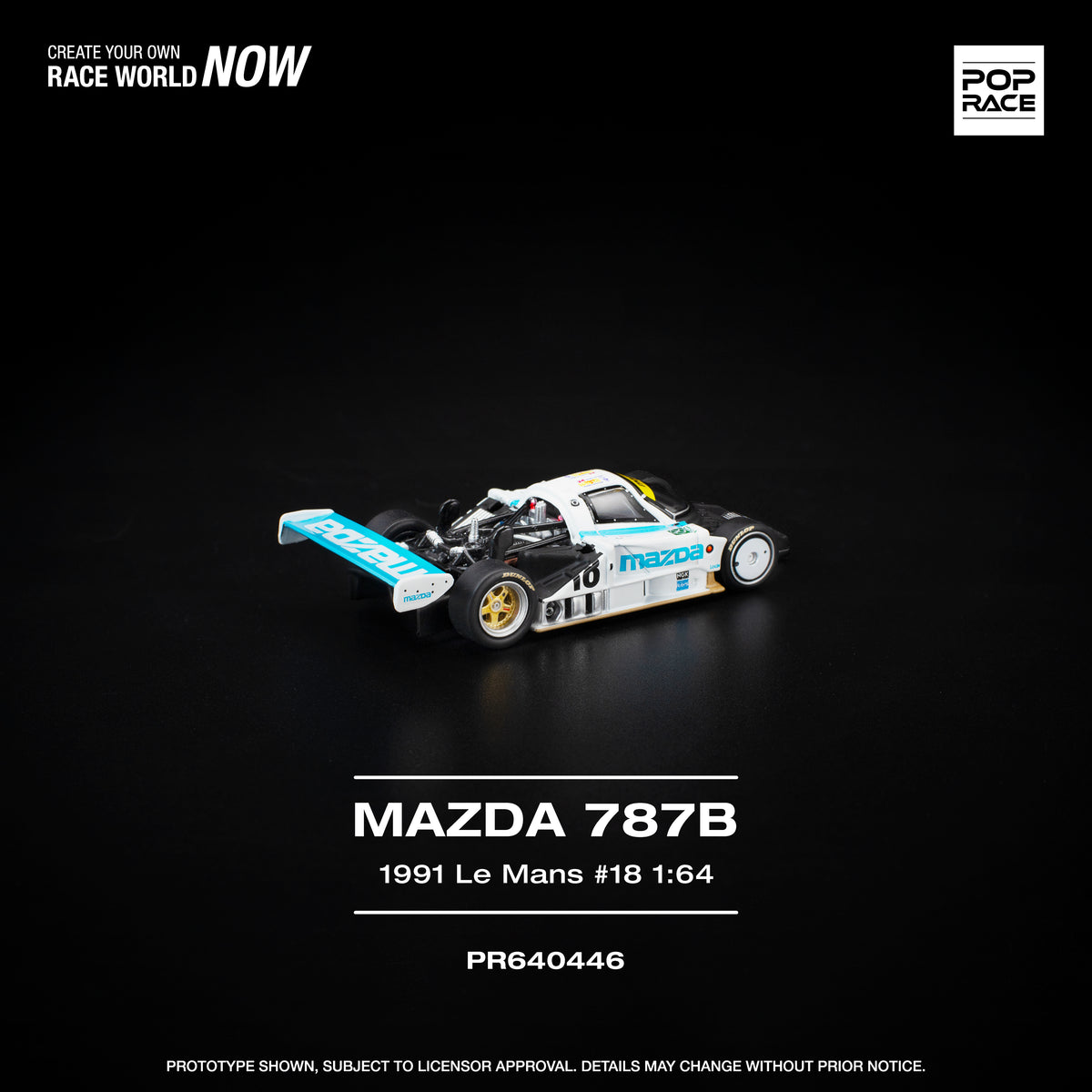 [POP RACE] 1:64 Mazda 787B 1991 Le Mans 24HRS #18 - Toy Space Diecast Online Store Singapore