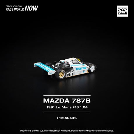 [POP RACE] 1:64 Mazda 787B 1991 Le Mans 24HRS #18 - Toy Space Diecast Online Store Singapore