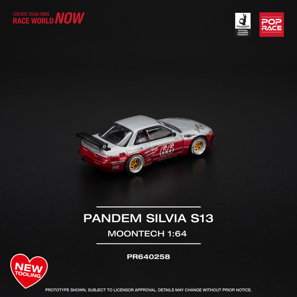 [POP RACE] 1:64 PANDEM Silvia S13 - Moontech Red