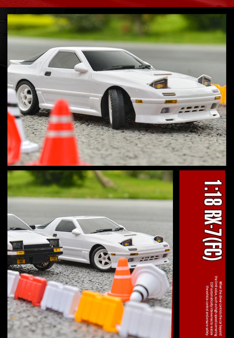 [LDRC] Remote-Controlled Car - Mazda RX-7 (FC) White