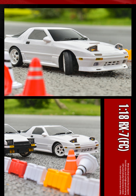 [LDRC] Remote-Controlled Car - Mazda RX-7 (FC) White - Toy Space Diecast Online Store Singapore