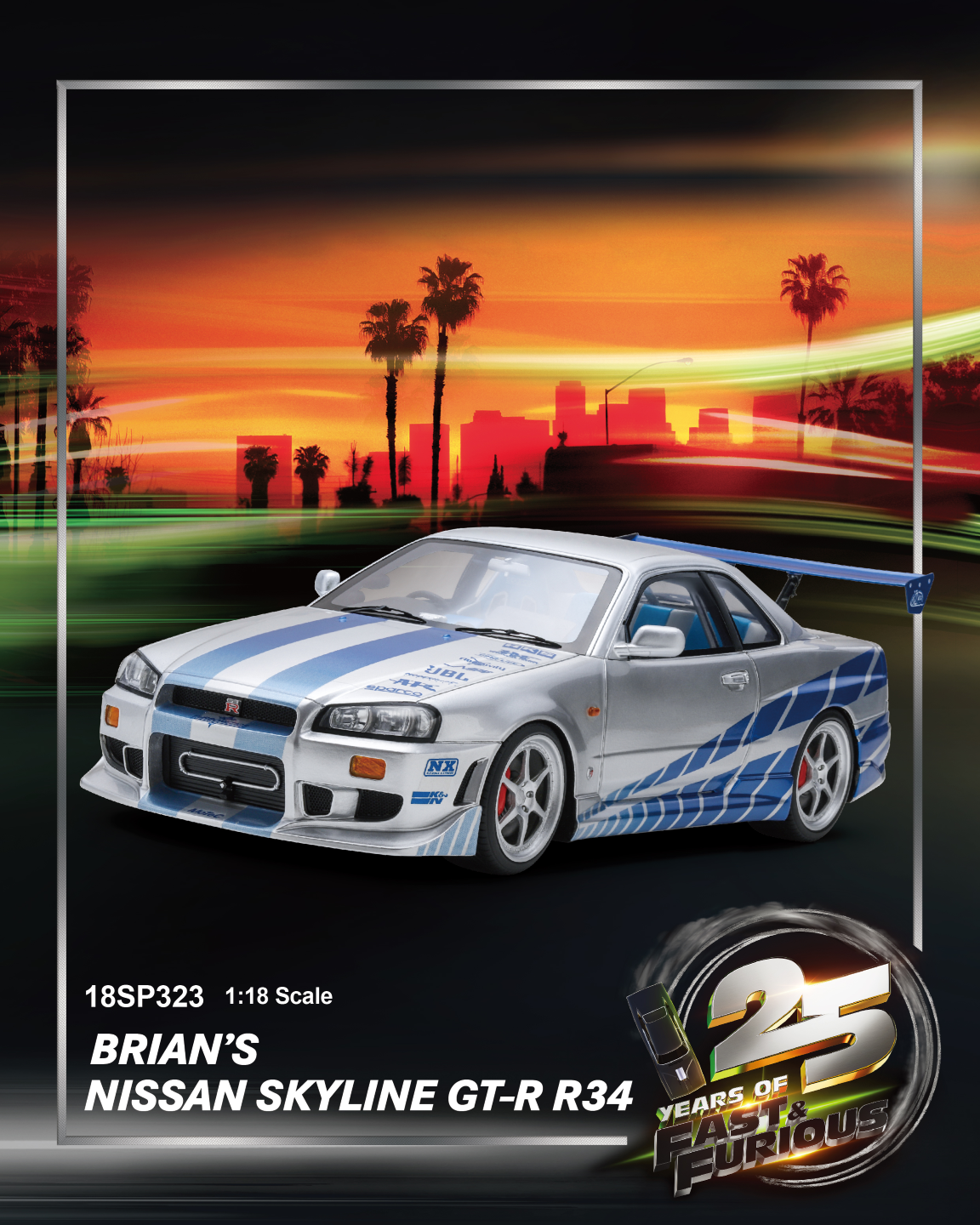 [SPARK] 1:18 Nissan GT-R R34 Fast and Furious